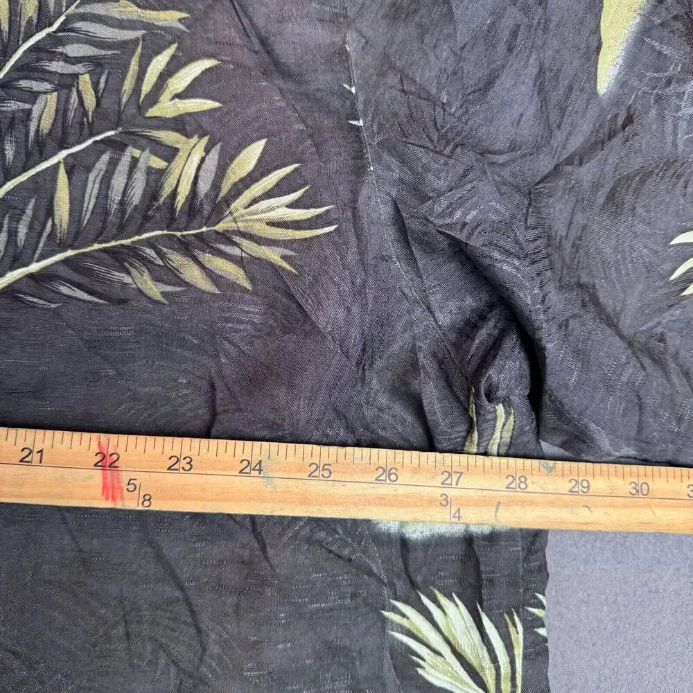 Tommy Bahama Button Up Shirt Men’s XXL Black Palm Beach Hawaiian Silk S/S Camp - Picture 5 of 7
